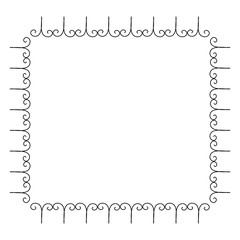 Elegant Victorian with square shape frame vector illustration design