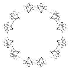 Elegant Victorian with circular shaped frame vector illustration design