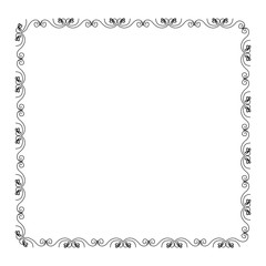 Elegant Victorian with square shape frame vector illustration design