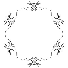 Elegant Victorian with circular shaped frame vector illustration design