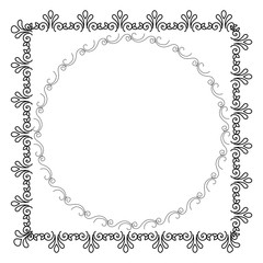 Elegant Victorian with square shape frame vector illustration design