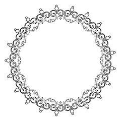 Elegant Victorian with circular shaped frame vector illustration design