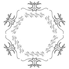 Elegant Victorian with Hexagonal shape frame vector illustration design