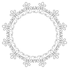 Elegant Victorian with circular shaped frame vector illustration design