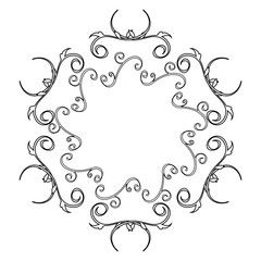 Elegant Victorian with Hexagonal shape frame vector illustration design