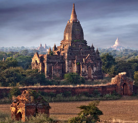 Ancient pagoda in Bagan Archaeological Zone, Myanmar