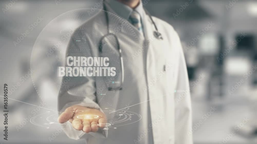 Canvas Prints doctor holding in hand chronic bronchitis