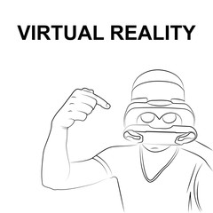 Виртуальной реальности на голове