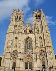 Fototapeta na wymiar Brüssel, Kathedrale St. Michael und St. Gudula
