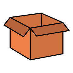 box carton delivery service vector illustration design