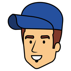 delivery worker avatar character vector illustration design