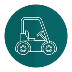 golf cart isolated icon vector illustration design
