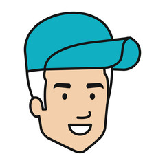 delivery worker avatar character vector illustration design