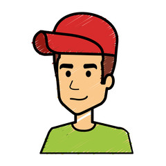 delivery worker avatar character vector illustration design