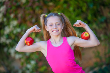 fit healthy strong girl child