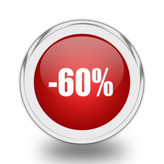 60 percent sale icon.
