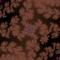 Abstract fractal, decorative sparkling branch on dark background