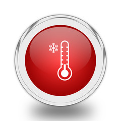 Cold thermometer icon