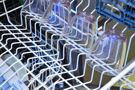 Dishware clean after washing in the dishwasher