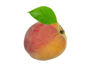 Peach isolated on white background
