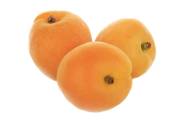 heap of apricots isolated