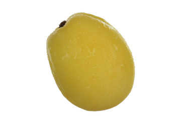 yellow apricot fruit isolated on white background.
