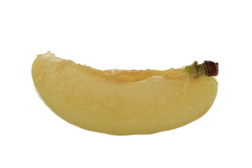 yellow apricot fruit isolated on white background.