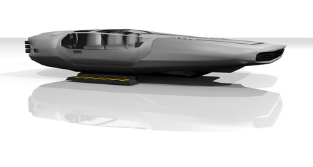 3D rendering futuristic vehicle