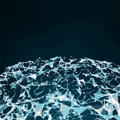 Connections and datas exchanges over the planet Earth 3D rendering