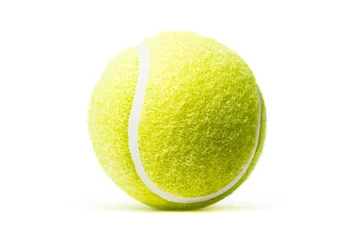 Fotobehang Bol Tennisbal geïsoleerd op witte achtergrond