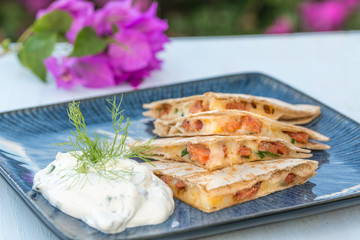 Spicy Spam Quesadilla
