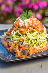 Zoodles Marinara Dish