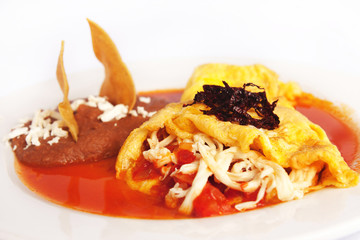 omelette and tomato mexican food
