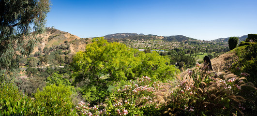 Calabasas, California Panorama of Parkway Calabasas Area