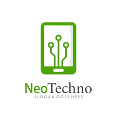 Phone gadget technology logo template