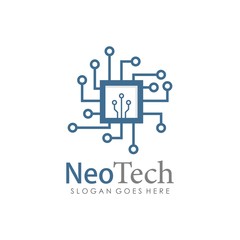 Technology logo template