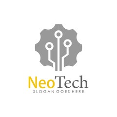 Gear technology logo template