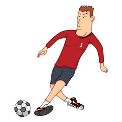 Soccer player cartoon