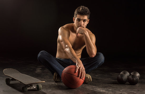 Young man in his 20s representing various recreational sports