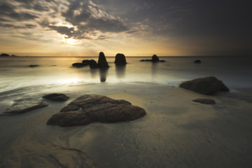 A blurred natural seascape shot. Suitable for background.