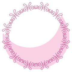 Elegant Victorian with circular shaped frame vector illustration design