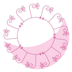 Elegant Victorian with circular shaped frame vector illustration design