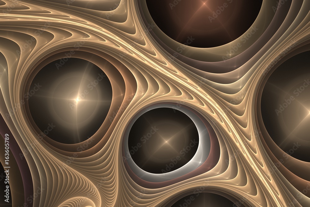 Poster abstract bright multicolored fractal computer generated image, background for text labels