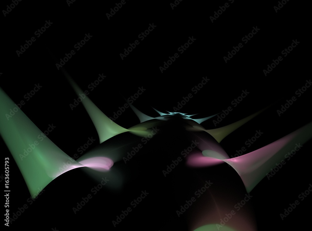 Poster abstract bright multicolored fractal computer generated image, background for text labels
