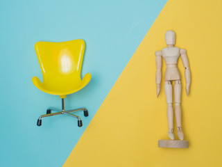 Samples of material on color background .Interior design select material for idea.Interior design select material for idea.