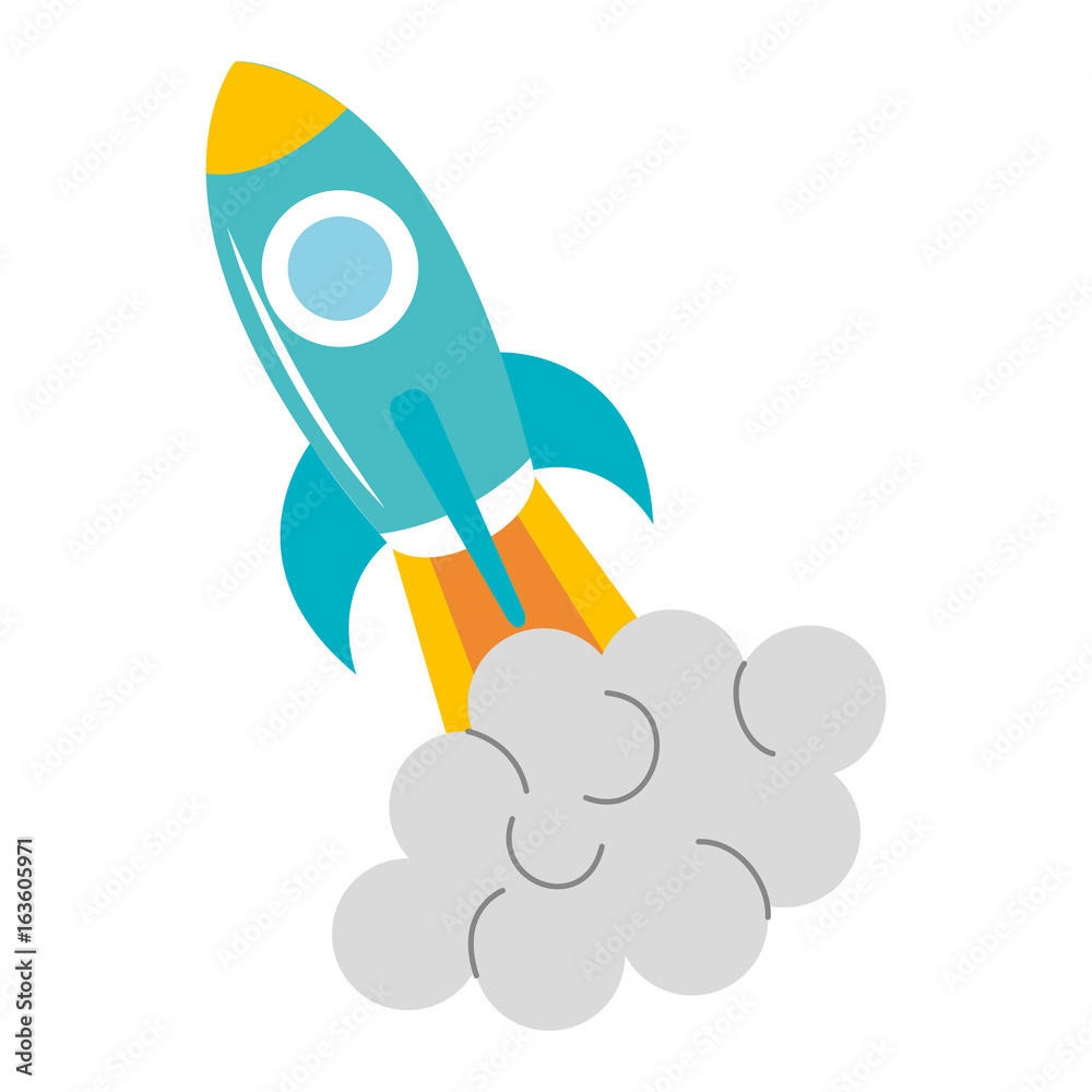 Poster spacecraft base flat icon vector illustration design image