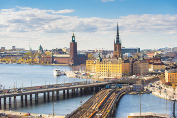 Fototapeta premium Stockholm city skyline in Sweden