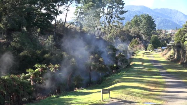 Sunshine on Geothermal Stream in Taupo