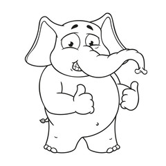 Big collection vector cartoon characters of elephants on an isolated background. Shows likes