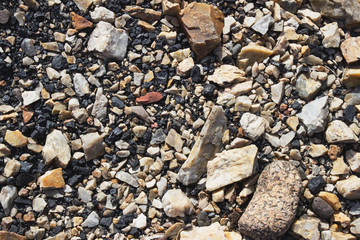 Many small stones
